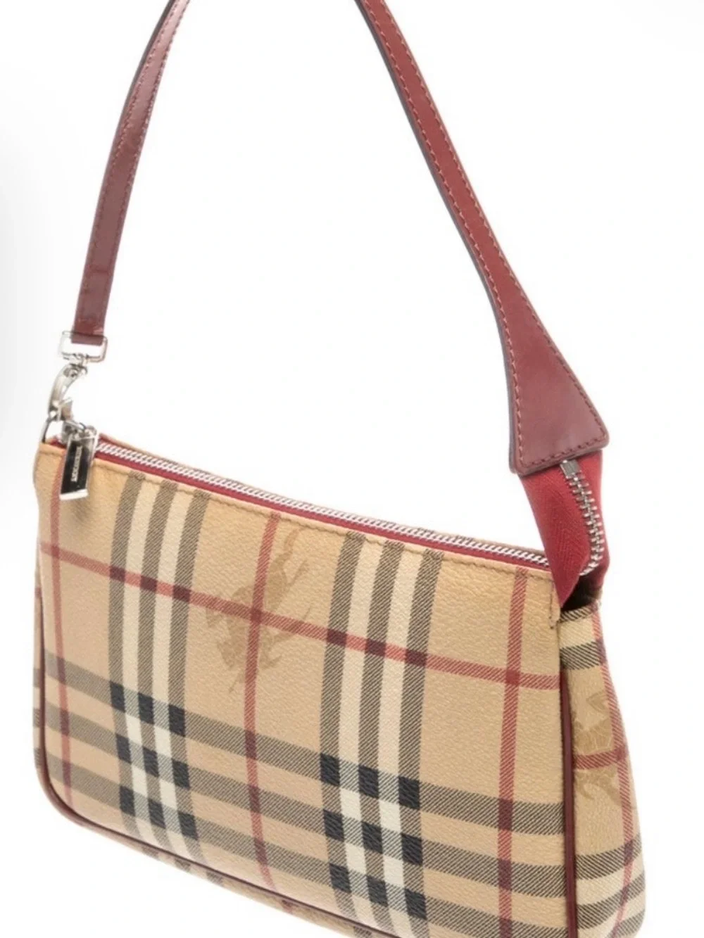 Vintage Burberry Haymarket Check Mini Shoulder Bag Y2K